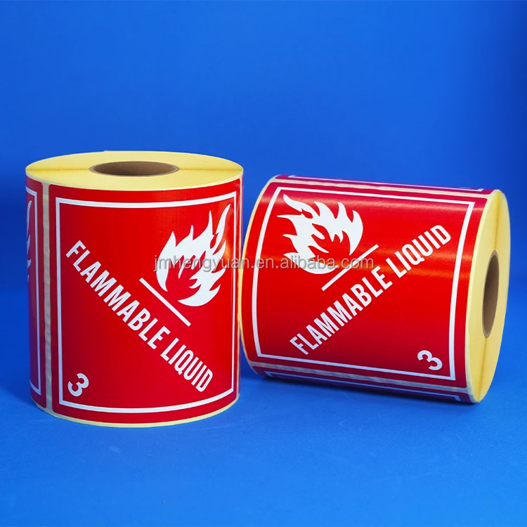 Пользовательские полуглянцевые бумажные этикетки печать опасных агрессивных химикатов предупреждающие клейкие стикеры термальные для доставки