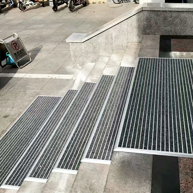 2.0mm New Arrival Entrance Alloy Aluminum Security Barrier Doormat Floor Entry Door  Mat for Star Hotel and Office Building