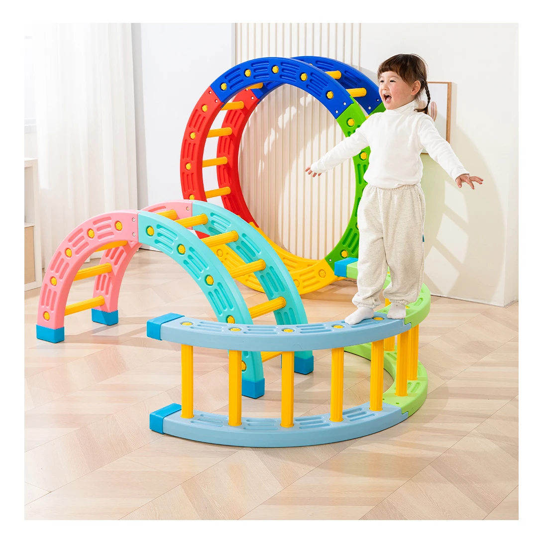 Hamster Wheel Balance Wheel Climbing Arch for Children and Baby Balance Game Nursery Therapy Indoor Kids Climbing Frame Toys