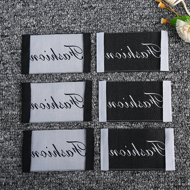 High density Custom metal garment care label printed woven label with logo