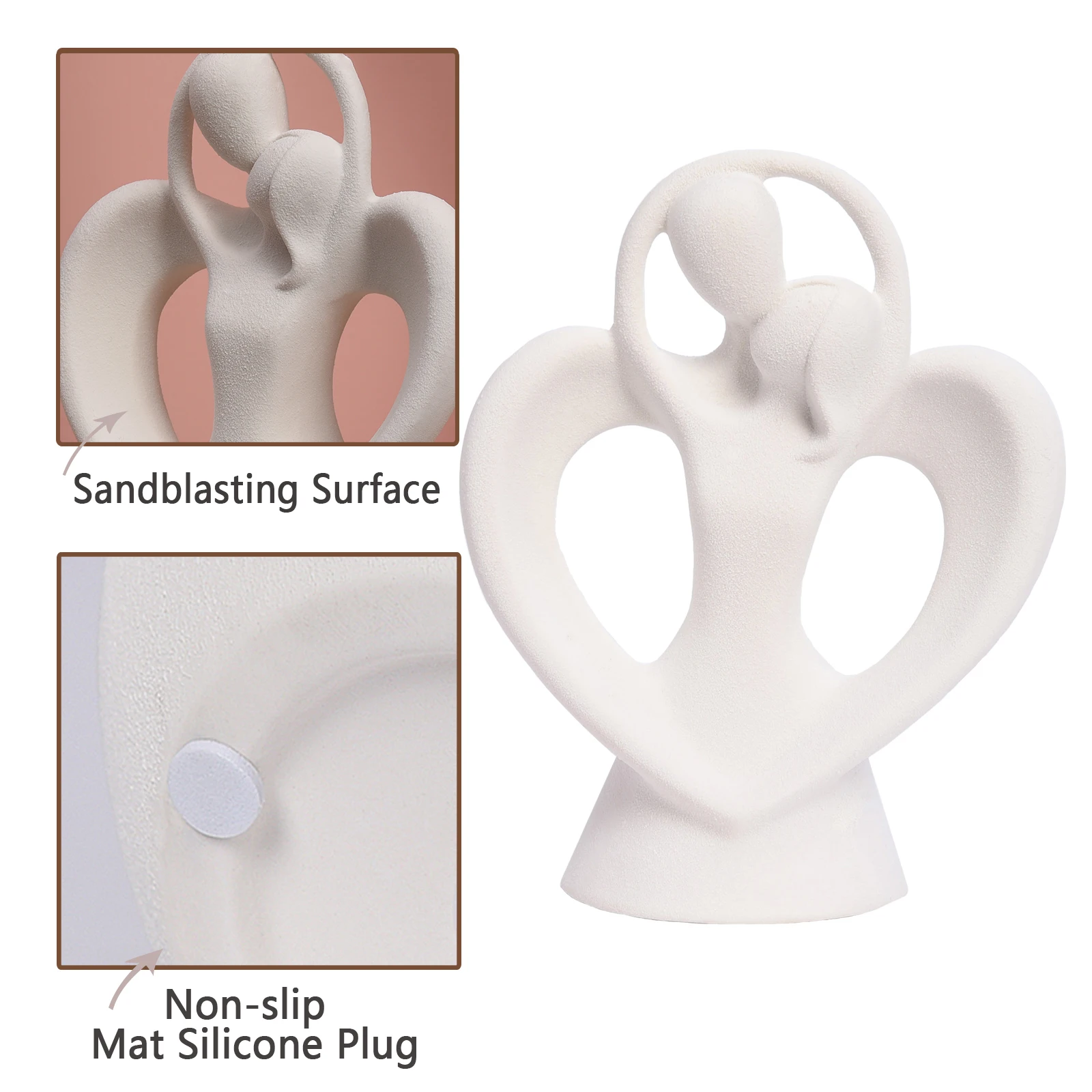 Modern Sculpture Abstract Porcelain Love Wedding Collectables Couple Souvenir Figurine Porcelain Character Table Home Decor