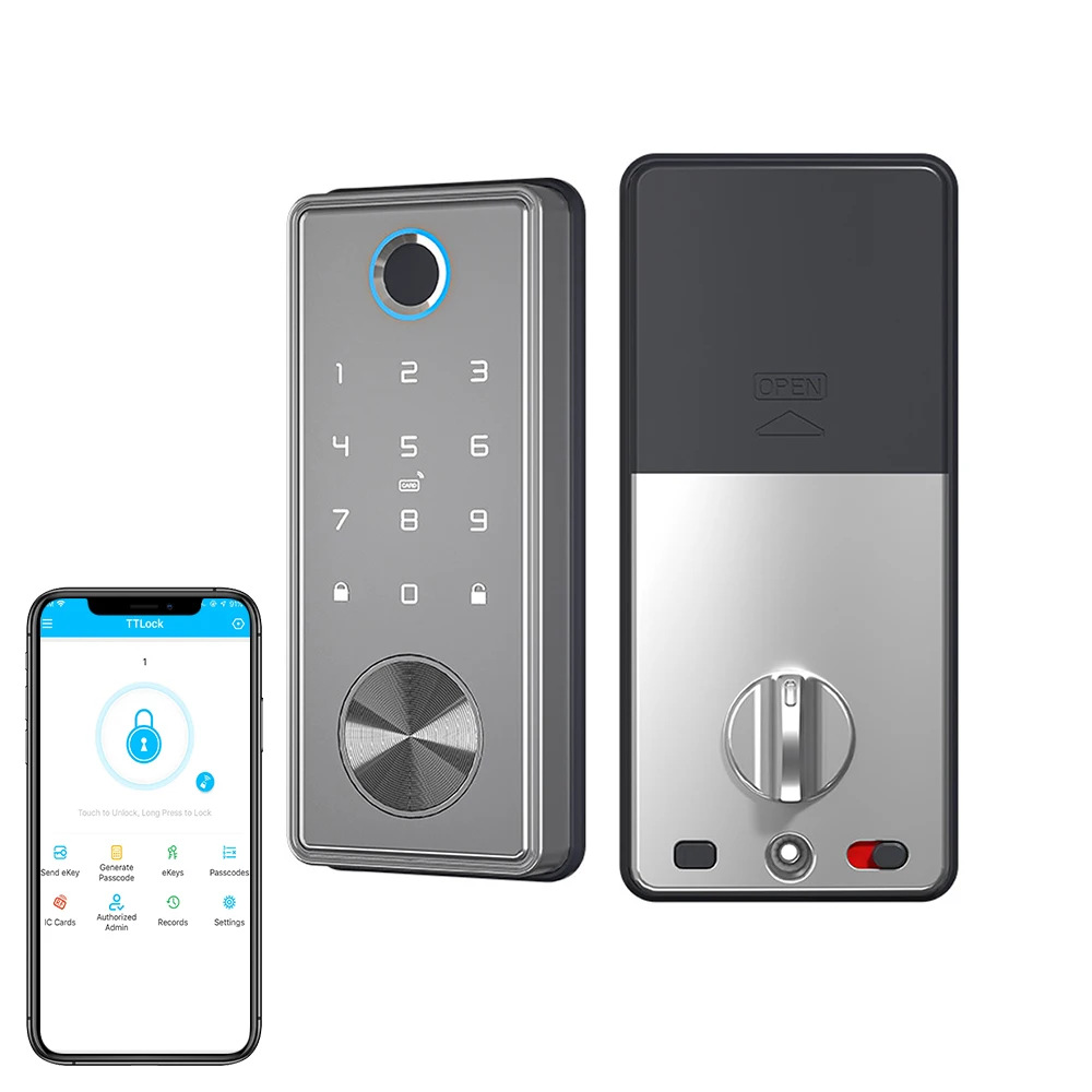 CAMAKT 2022 best lock Digital code fingerprint electronic code door lock wifi TTlock smart lock