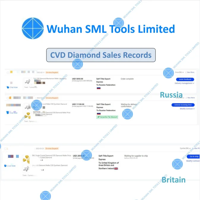 SML-образная Бриллиантовая лабораторная вырощенная вафельная пластина
