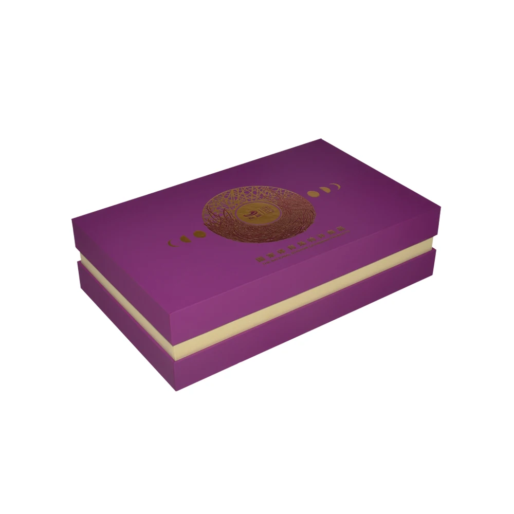 Custom Logo Gold Foil Printing Paper Cardboard 2 Piece Lid and Base Birdnest Gift Packaging Box with Luxury Silk Satin Lining