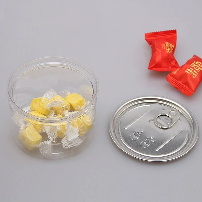 Portable cover plastic cookie jar plastic cylinder for candy food