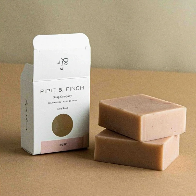 Custom Packaging Manufacturers Home Made Boxes Foldable Eco Friendly Soap Box with Clear Window