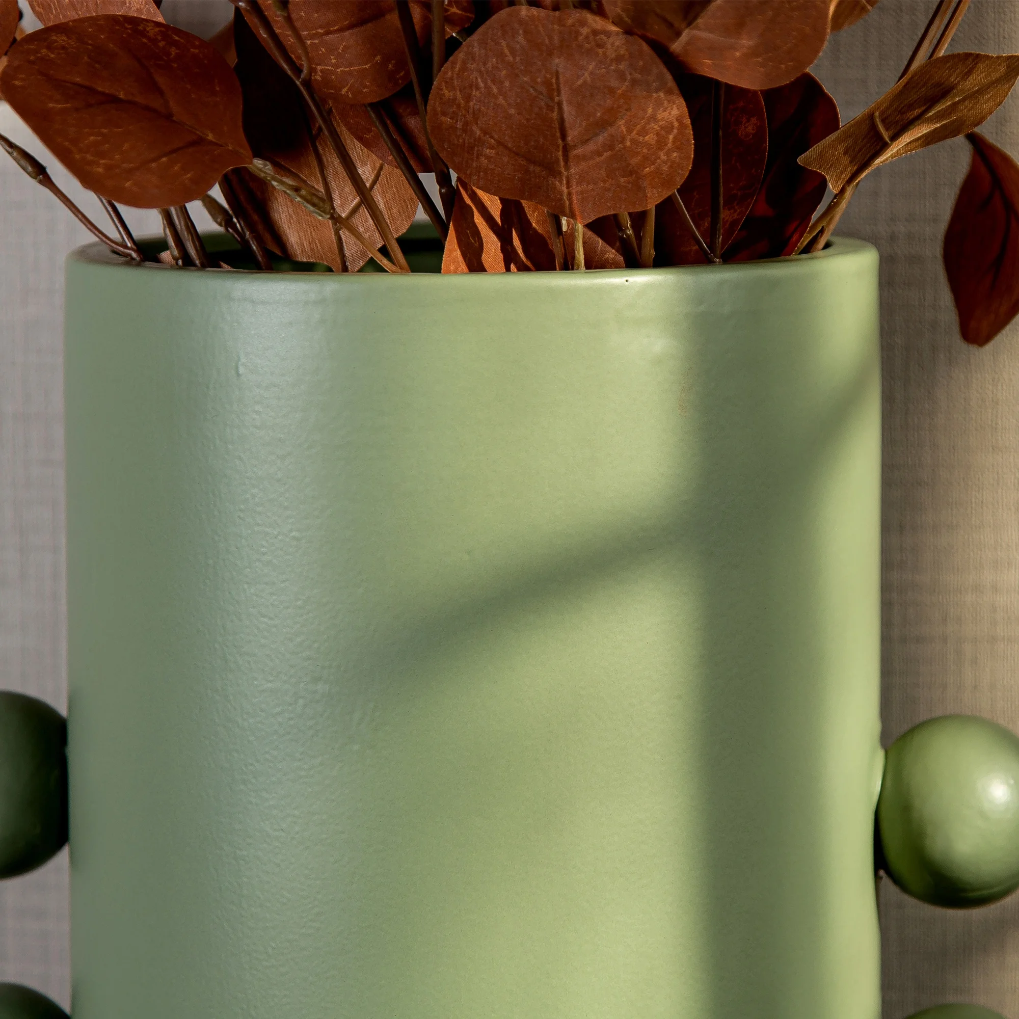 Ceramic flower vase green nordic style modern home decor