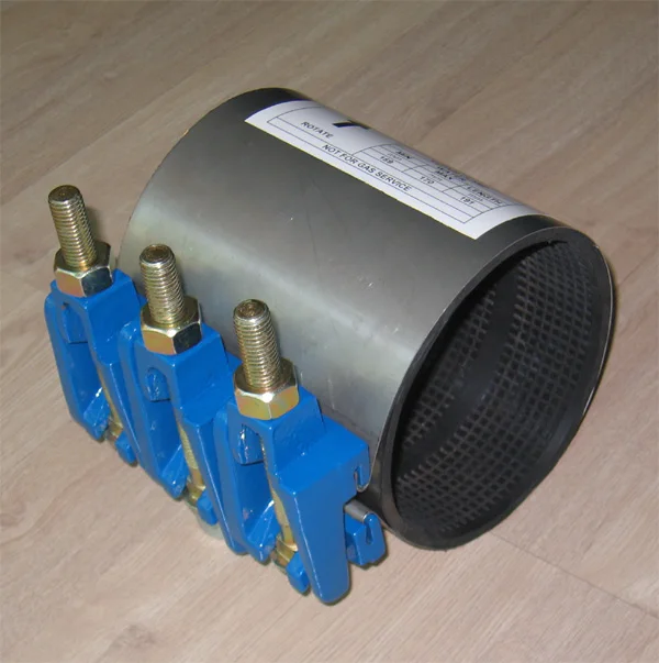 Hot Sale Ductile Iron JAW + Stainless Steel Band Repair Clamps for Pipe Leak