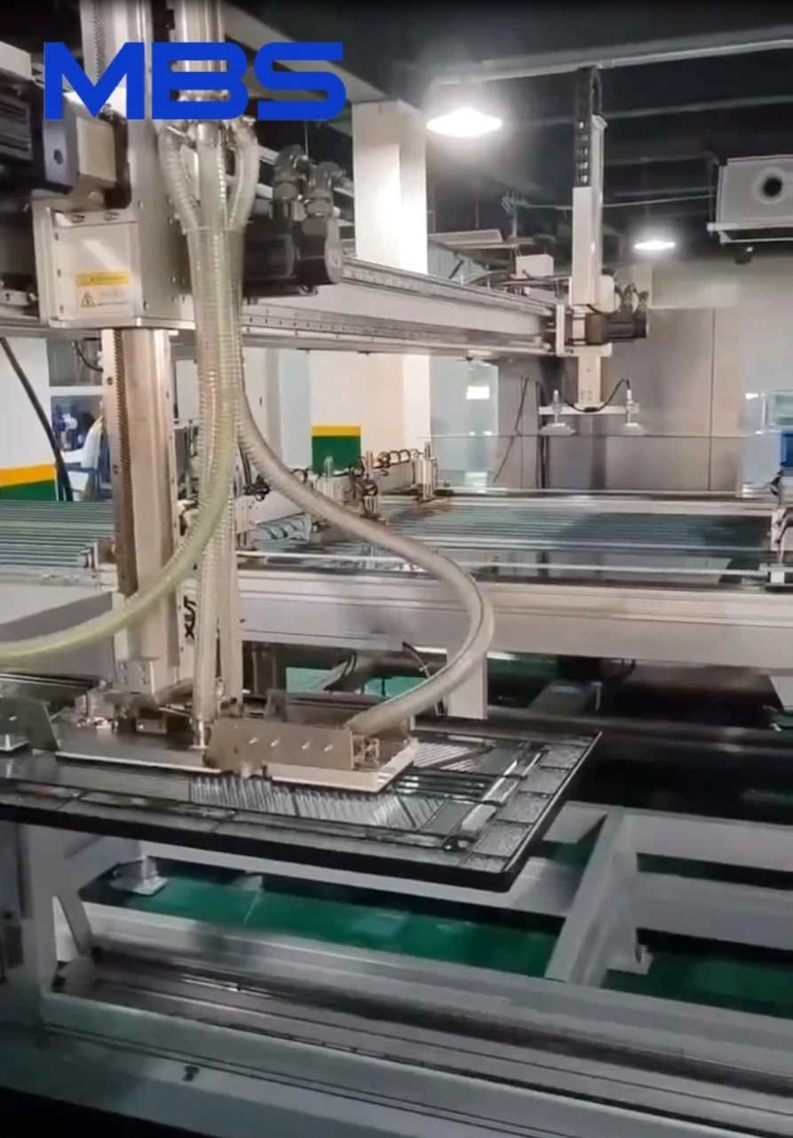 Fully automatic horizontal mosaic glass production line