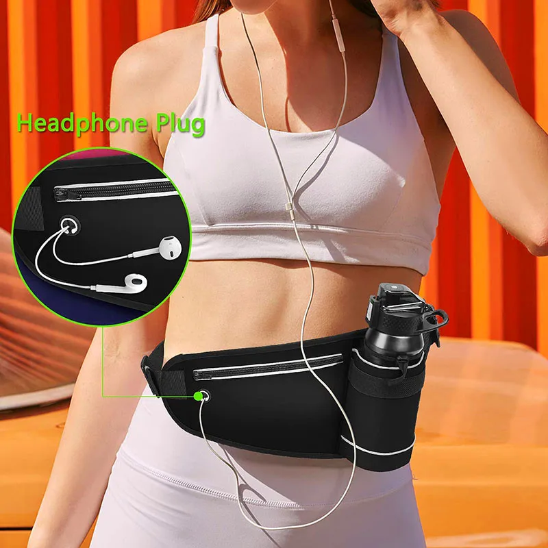 Mountain Land Adjustable Hiking fanny pack  Sport Waist Pouch Hydration Waterproof Waist Bag for Unisex