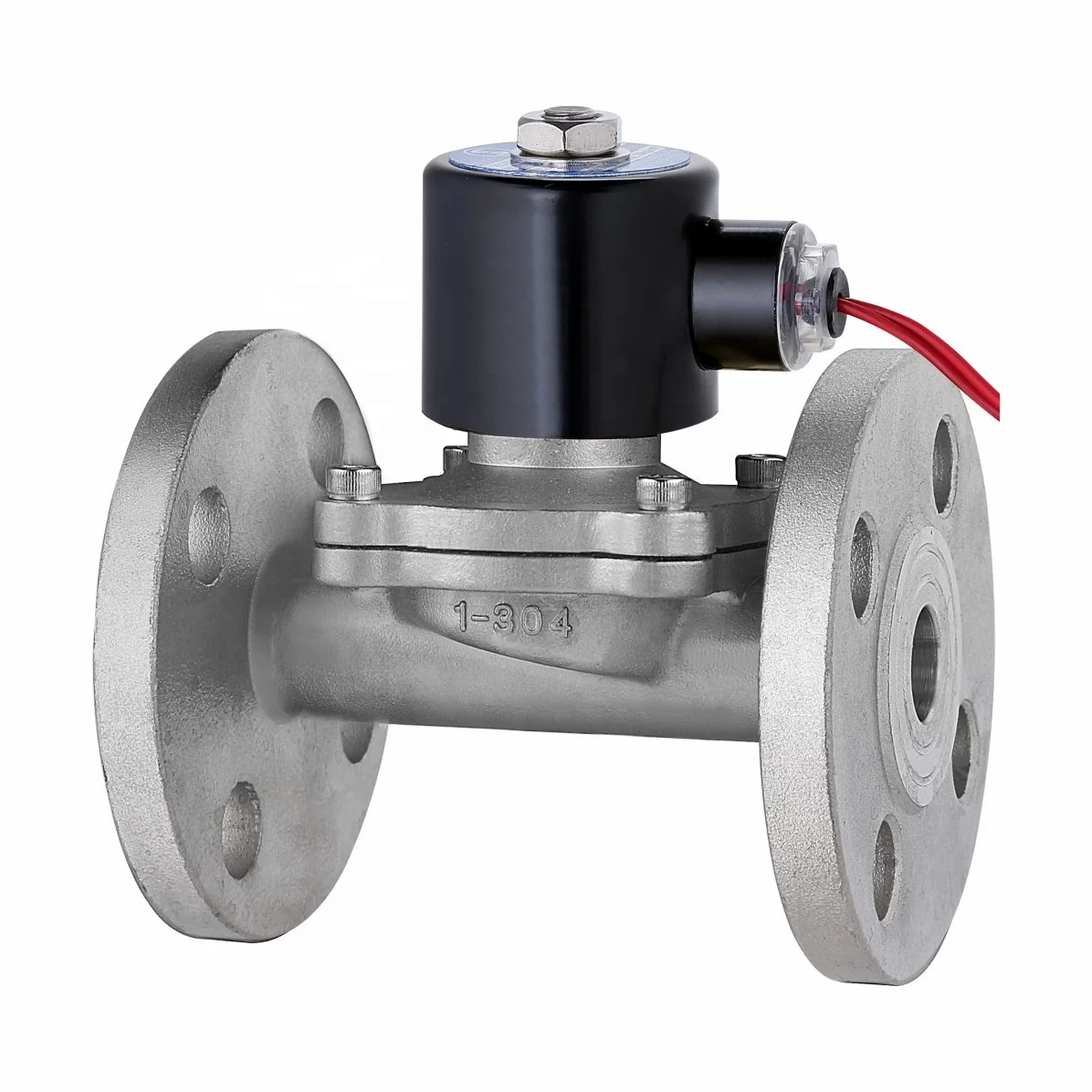 stainless steel flange series 2/2way direct lifting diaphragm solenoid valve normally closed type 2W