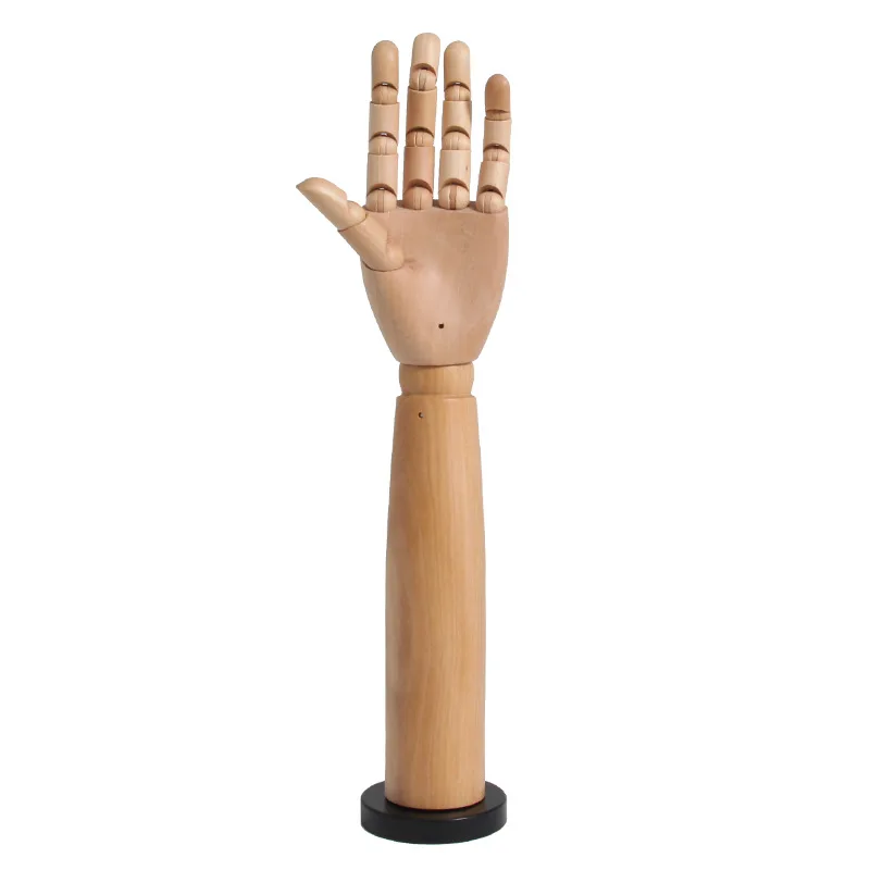 Solid wood hand mannequin props joint gloves display rack jewelry rings real hand model clothing store window props