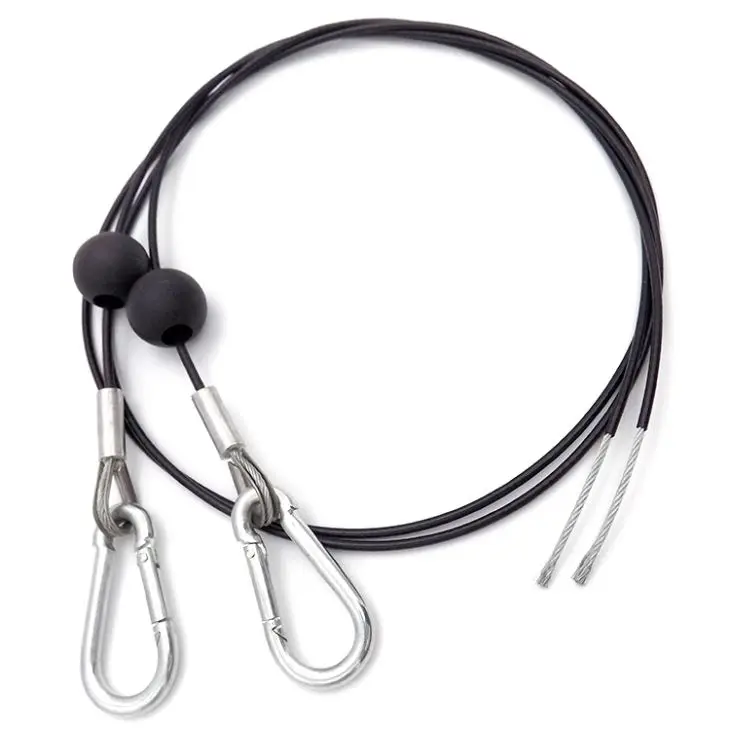 On sale Black nylon coated gym cable pvc coated steel wire cable for fitness equipment