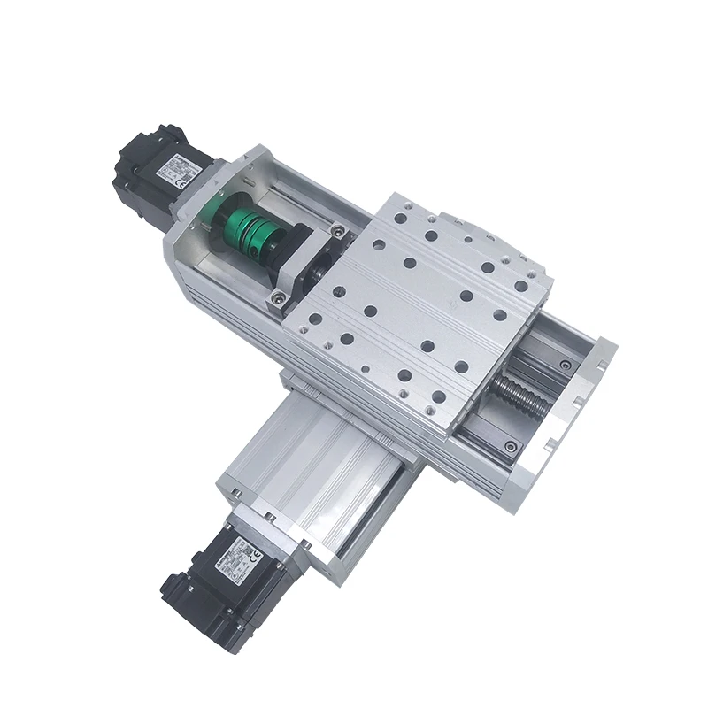 cross slide working table Semi-closed electric sliding table square guide rail 1605 ball screw cnc dovetail slide LYKR120-400