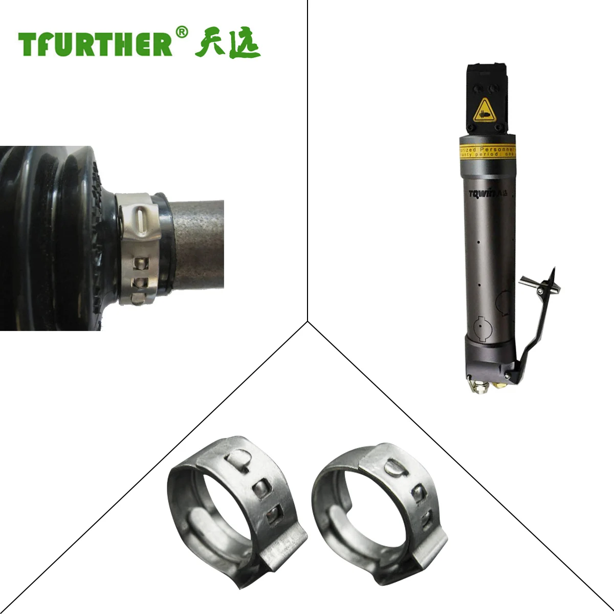 Quick delivery of spot goods 16.2mm stainless steel 304 7mm bandwidth single ear hose clamp