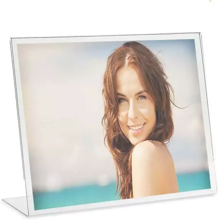 Qr Code  Customizable Photo Frame Inclined Plane Transparent Acrylic Display Stands