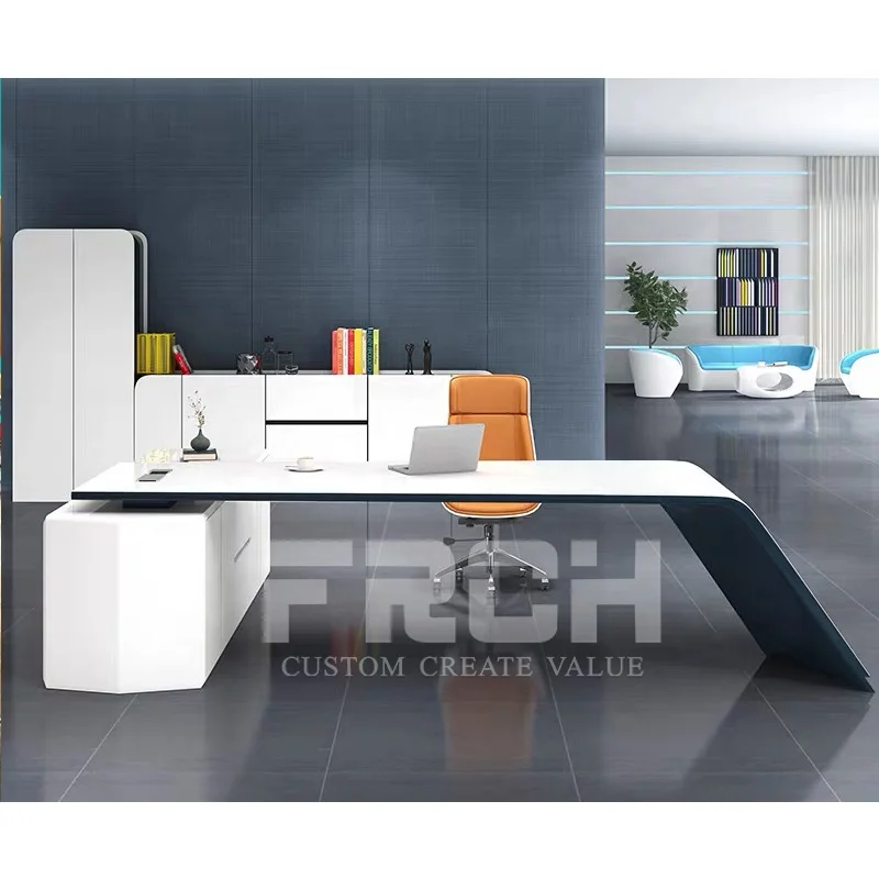 Modern L Shape Design Custom Office Furniture Table Wooden Executive Manager Ceo Boss Office Desk