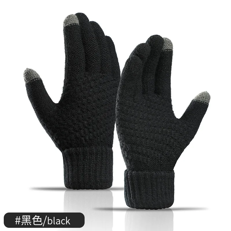 Customized Woman Screen Touch Glove Thicken Fashion Winter Warm Knitted Glove