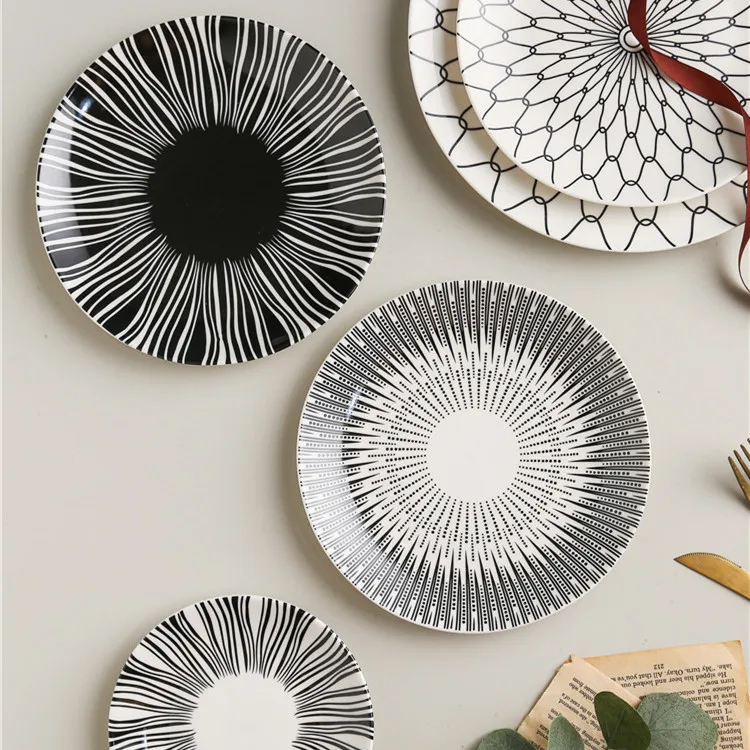 SYL Wholesale restaurant Cheap ceramic dinner plates decoration sets ceramic modern luxury crockery porcelain dinnerware