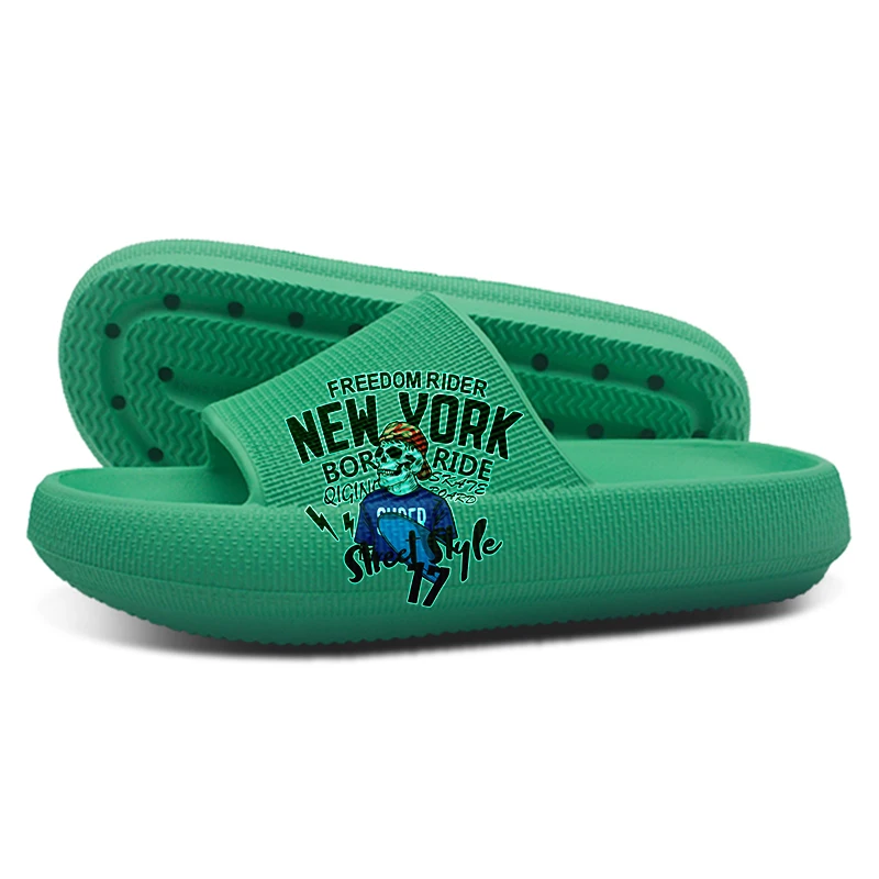 Greatslides Chunky Thick Sole Rhinestone Sandals,Sublimation Slide Sandals With Cushion Blank,Pillow Slippers for Home