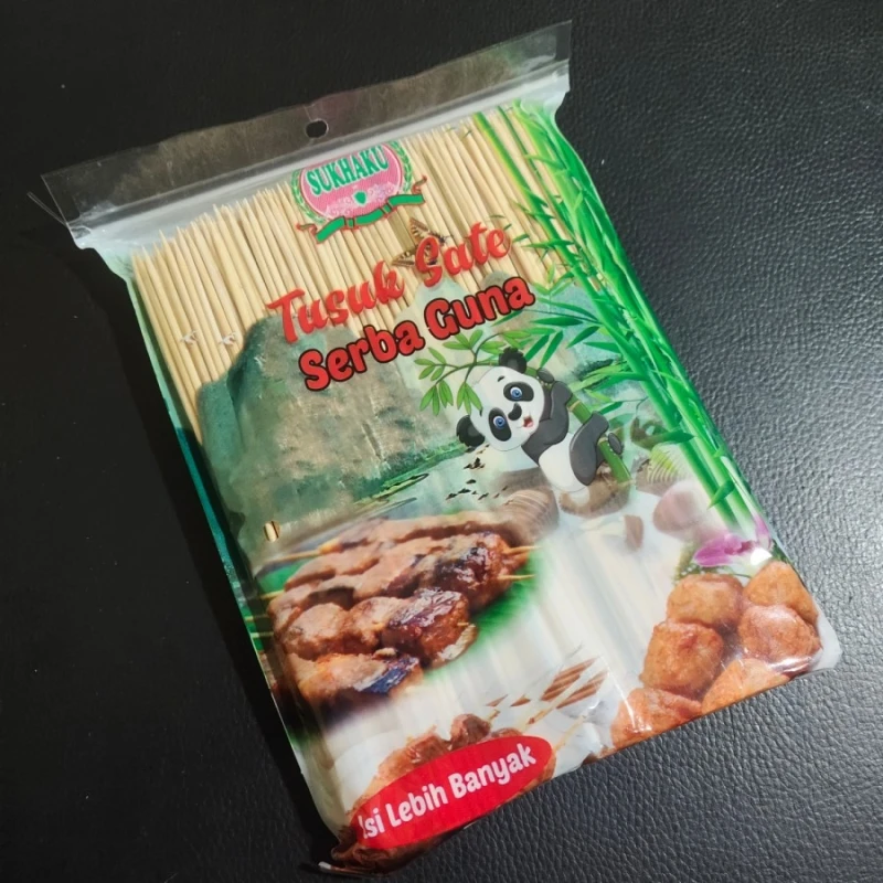 Tusuk sate 2.5mm 15CM/20CM Bamboo sticks Disposable Skewers Custom Logo Different Sizes Tools for Wholesale