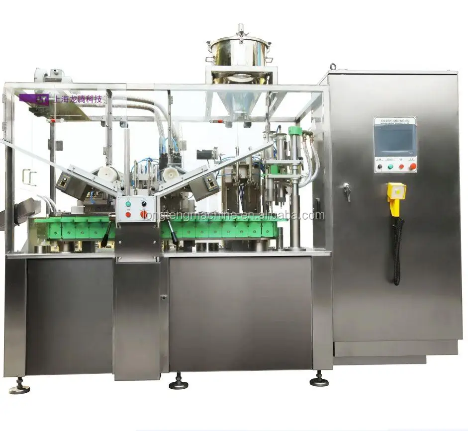 Автоматическая высокоскоростная машина для наполнения тюбиков с двумя головками для косметического крема для лица крем для рук лосьон