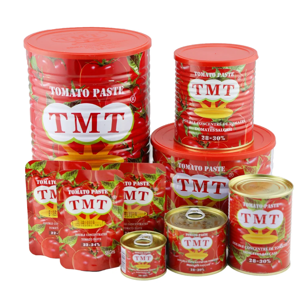 2021 best brand easy open tomato paste aseptic brix 28-30% tin canned tomato paste