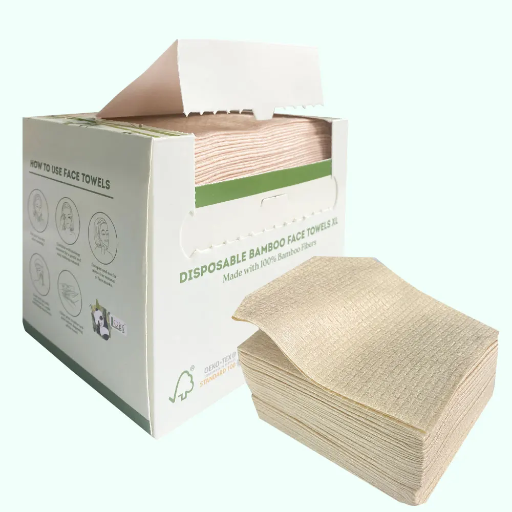 Eco-friendly Soft Comfortable face towel biodegradable face wipes Clean Skin Disposable Facial Towels