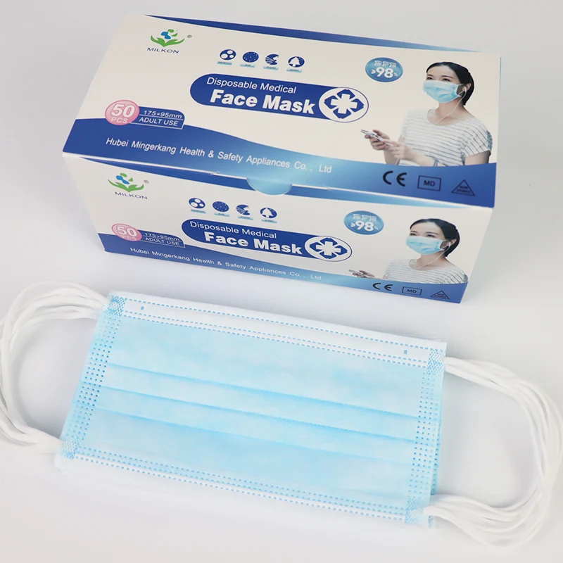 Disposable 3 Layers Nonwoven Designer Medical Face maskface Black Blue Filter Anti Dust Surgical Colourful Face Mask
