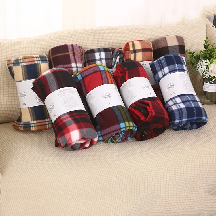 Wholesale Buffalo Check Blanket 100% Polyester Plaid Fleece Blanket Tartan Blanket For Holiday