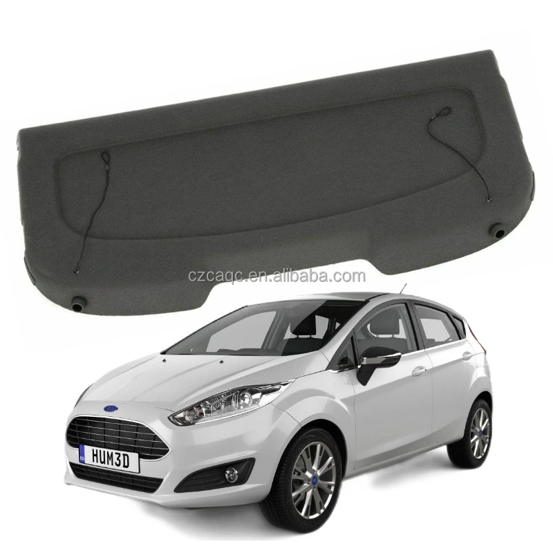 Compatible with 2011-2019 Ford Fiesta Hatchback Cargo Cover Board Black Non Retractable Rear Tonneau Shield Parcel Shelf Shade