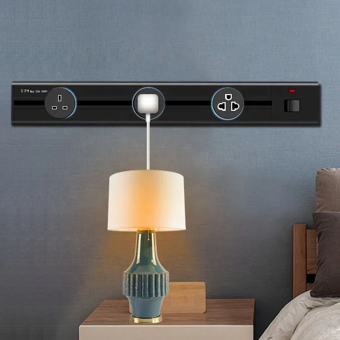 brand electr outlet wireless modular electrical multi sockets modern safety rail home kitchen system usb track socket