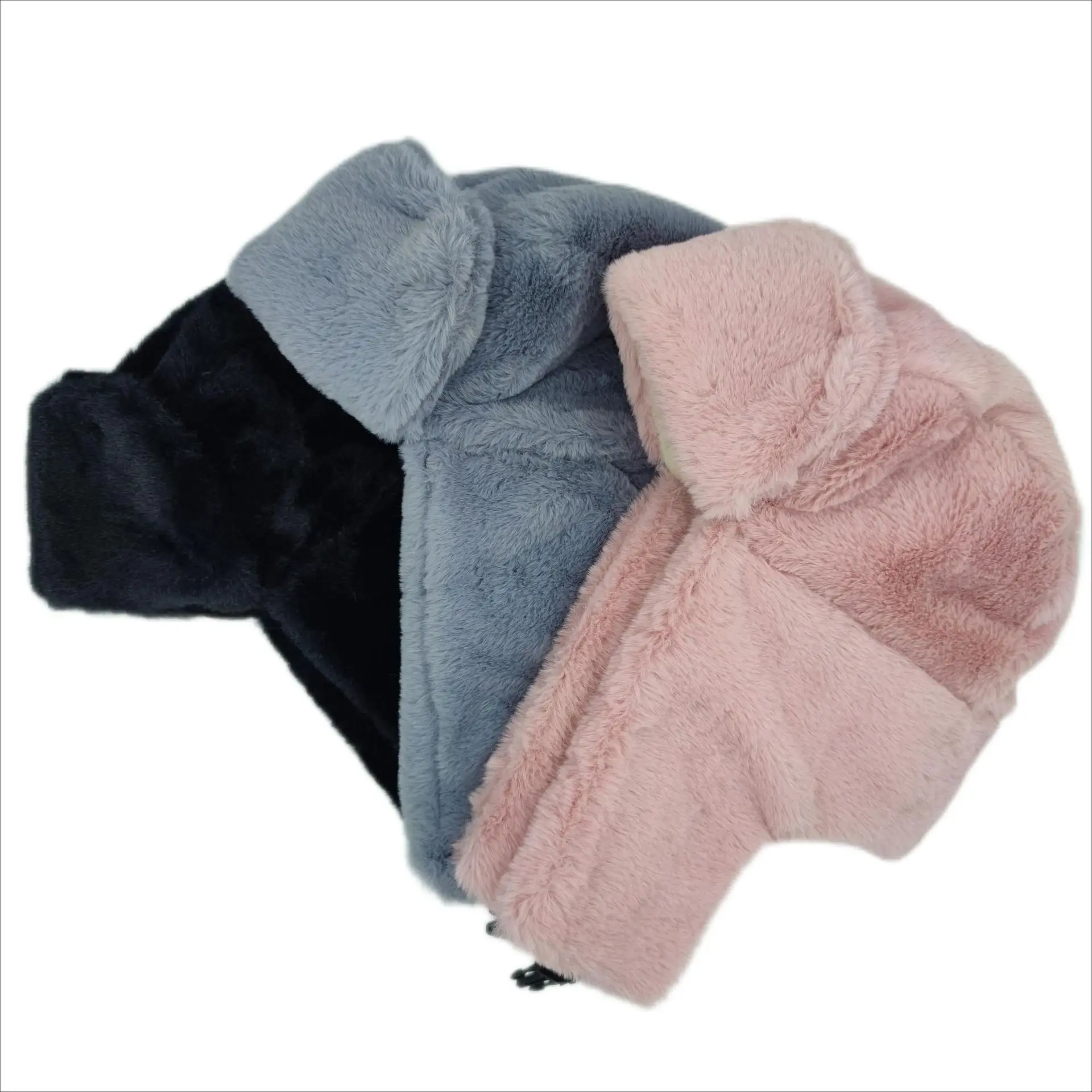 Winter Warm Real Fox Fur Women Trapper Hats Leather Bomber Caps Russian  Earflaps Aviator Hat