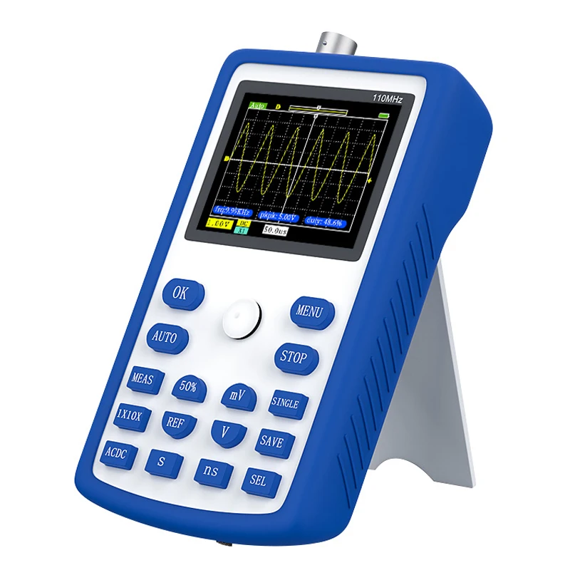 FNIRSI-1C15 Professional Digital Oscilloscope 500MS/s Sampling Rate 110MHz Analog Bandwidth Support Waveform Storage