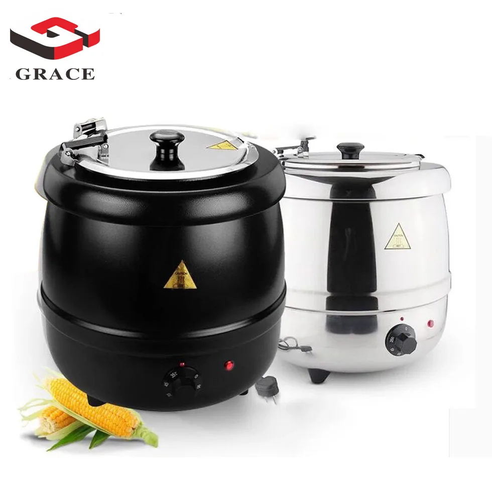 Wholesale Soup warmer kettle supplier kitchen equipment restaurant buffet stainless steel electric soup warming display