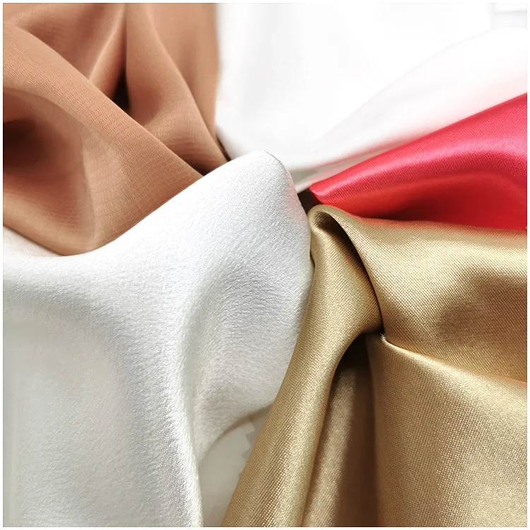 Wujiang woven soft 100%  polyester Untwist Satin fabrics  for home textile