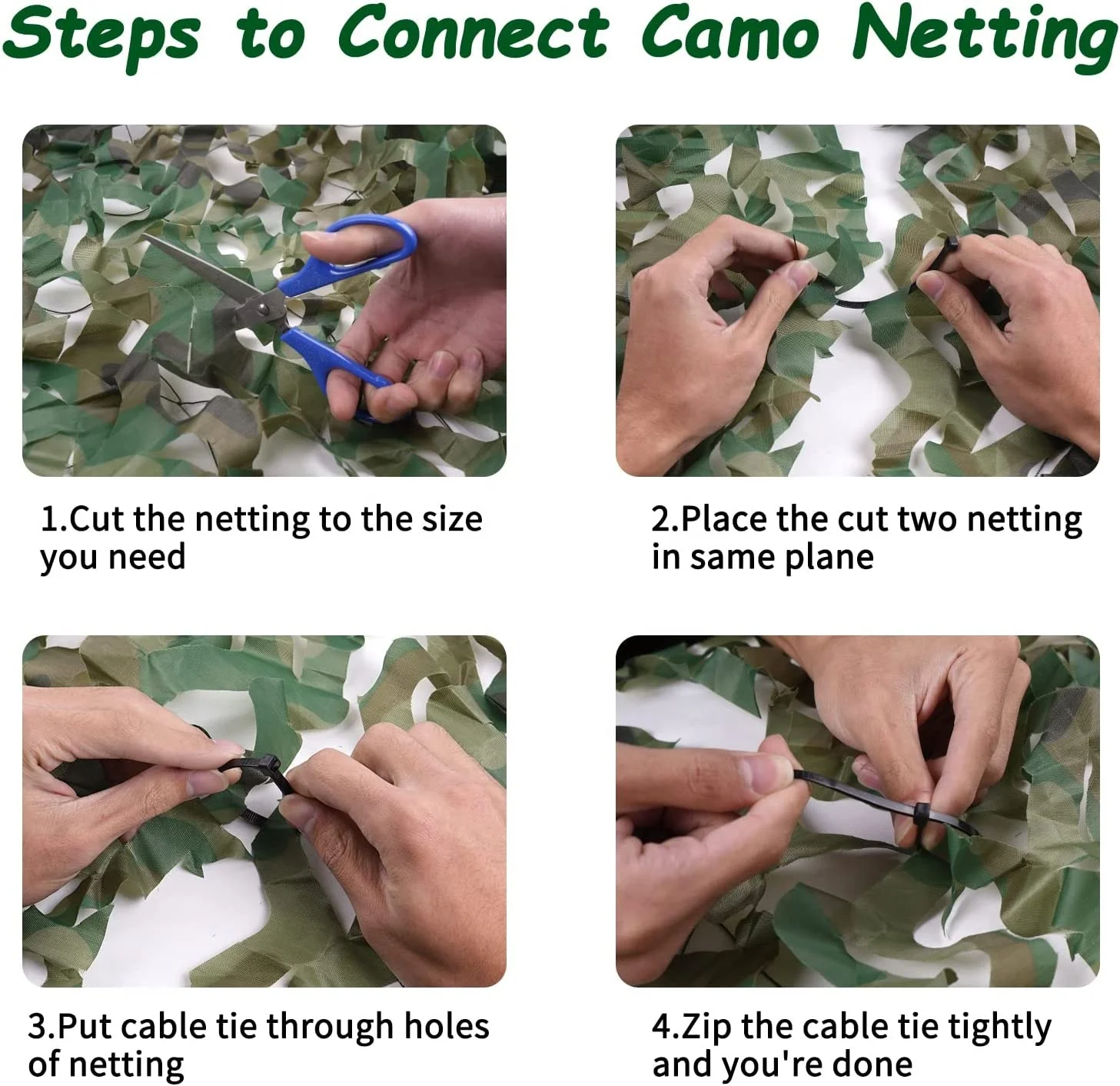 Durable Hunting Camo Burlap Conceal Netting Mesh Hidden Camouflage Net