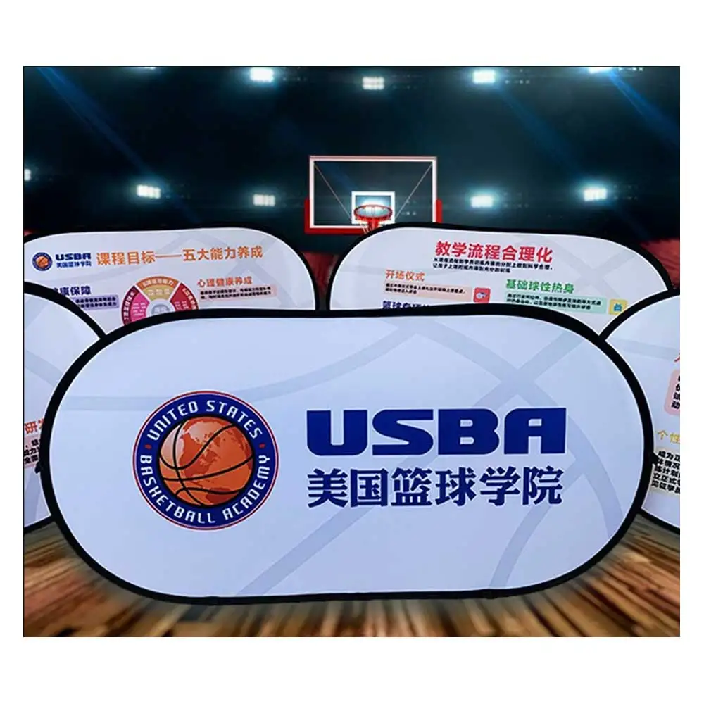 Pop Up bideline Banners портативные складные гольфисты горизонтальный экран дисплей стенд щенки баннер рамка боковой линии