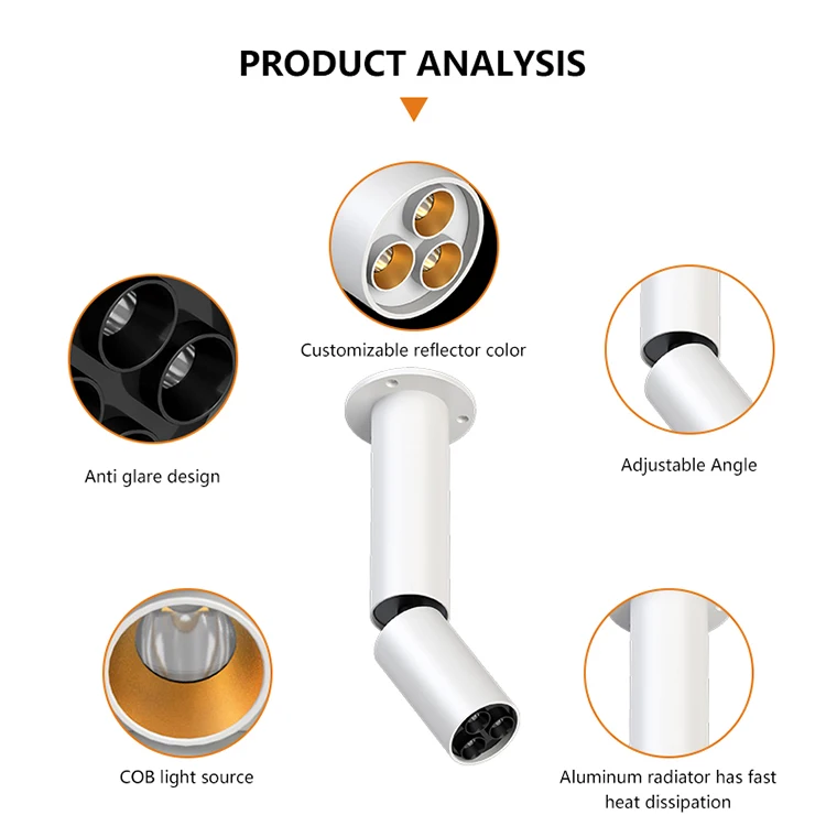 Allway High End Aluminum Easy Installation Adjustable Track Lamp Hall Indoor Skd Led Spot Light Housing