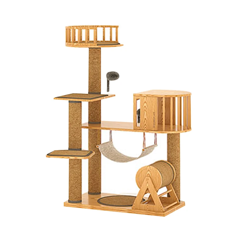 Cat Scratcher Tree Wholesale Pet Shop Products Big Cat Tree House Tower With Toys Petty Love Cat Climbing Sports Pet House