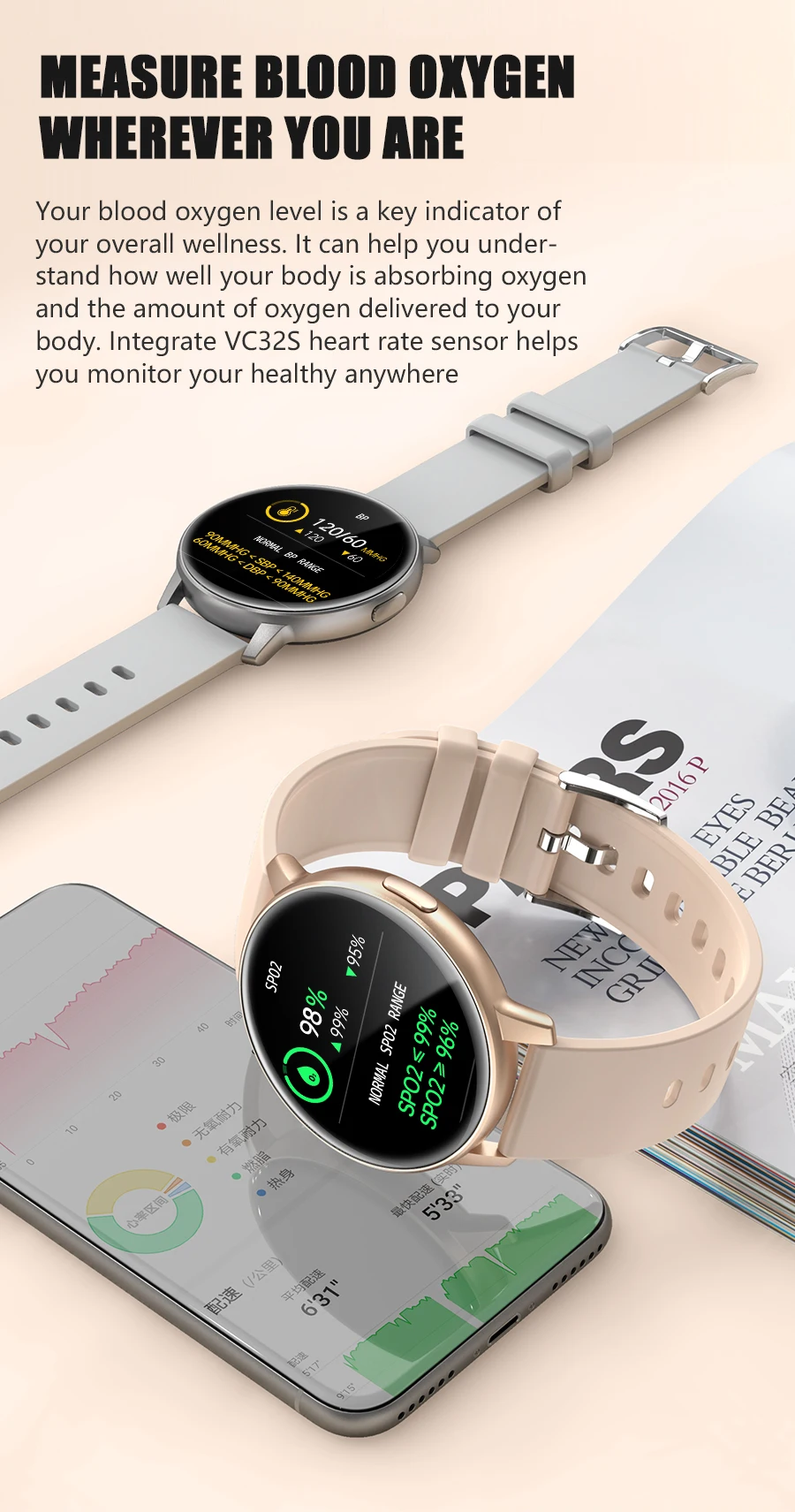 Valdus S35p Smart Watch Bt Music Calling Reminder Push Message Heart Rate Tracker Montre Intelligente Fashion Smart Watch