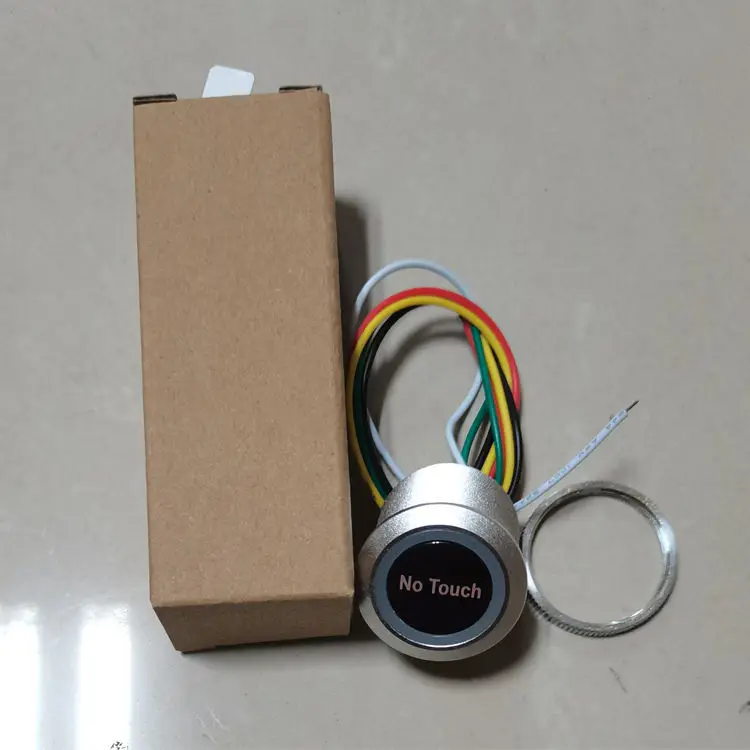 Водонепроницаемый бесконтактный выключатель без сенсорного датчика, кнопка для выхода индукционного типа, со светодиодом, 12 В/24 В