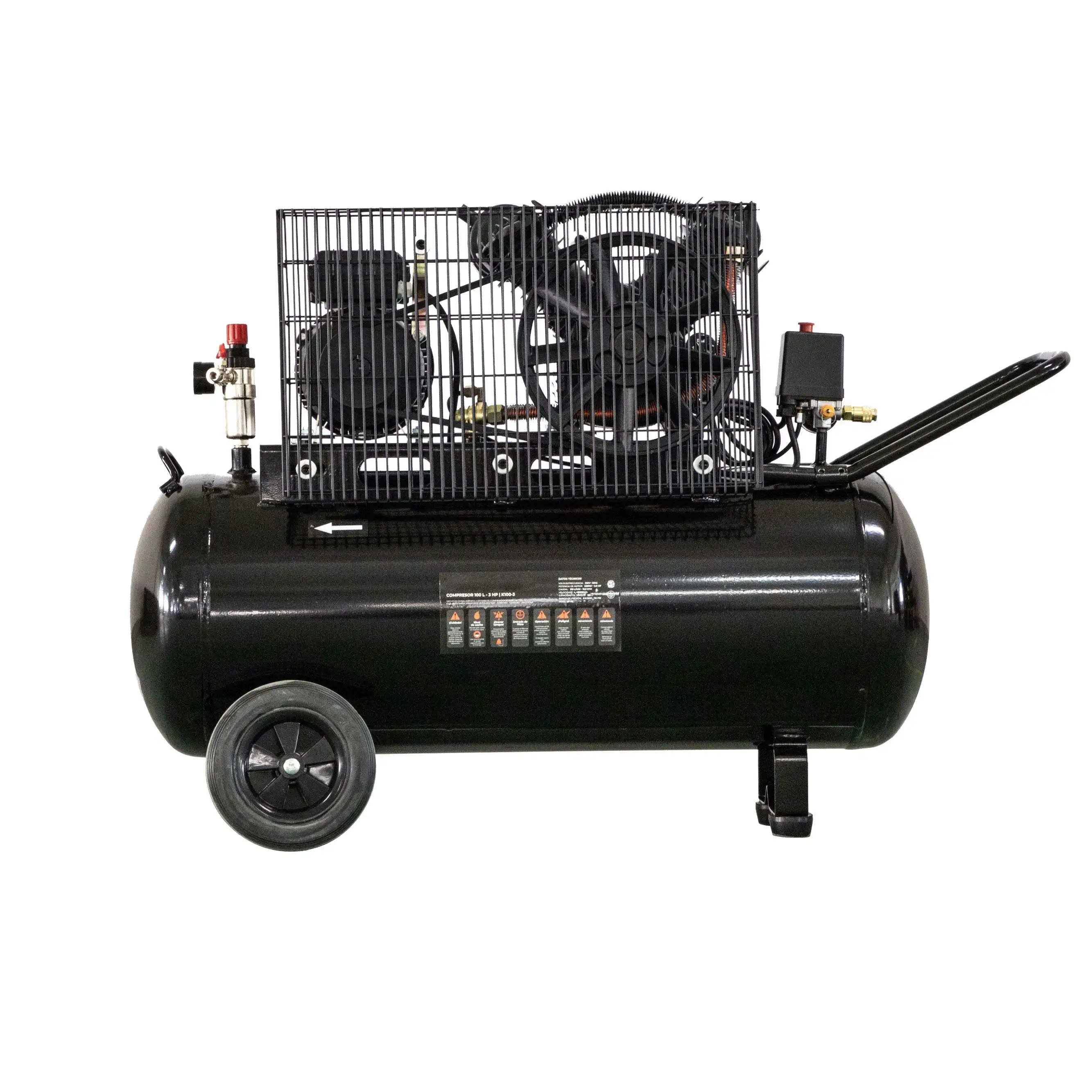 OEM 220V 3HP Air Compressor Machine Powerful Motor Pump 100l Belt Driven Mini Air Compressor