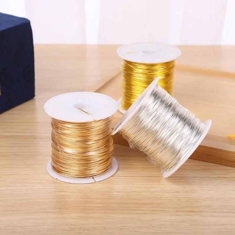 Gold Silver Copper Wire Rope Thread Bead String for DIY Necklace & Bracelet Making Jewelry Findings & Components