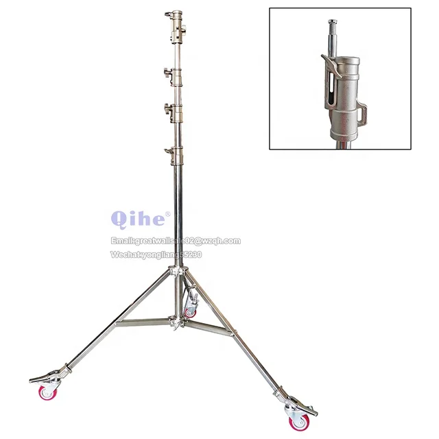 4.2m Stainless Steel Light Stand with Tube Dia.48/42/35/30mm,Use 25x25mm Square Leg