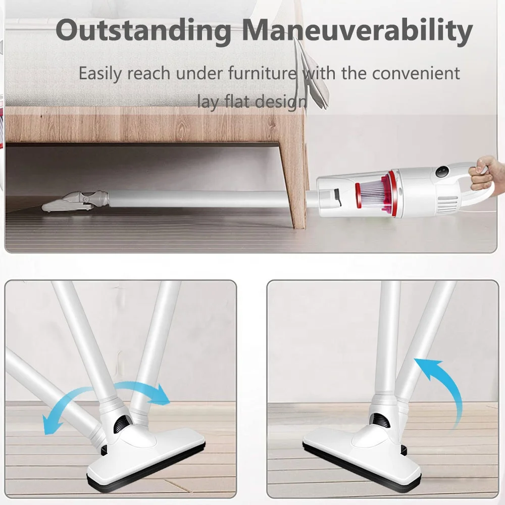  Cordless Vacuum Cleaner Stick Handheld 20Kpa Powerful Suction Lightweight for Home Hard Floor Carpet Car Pet