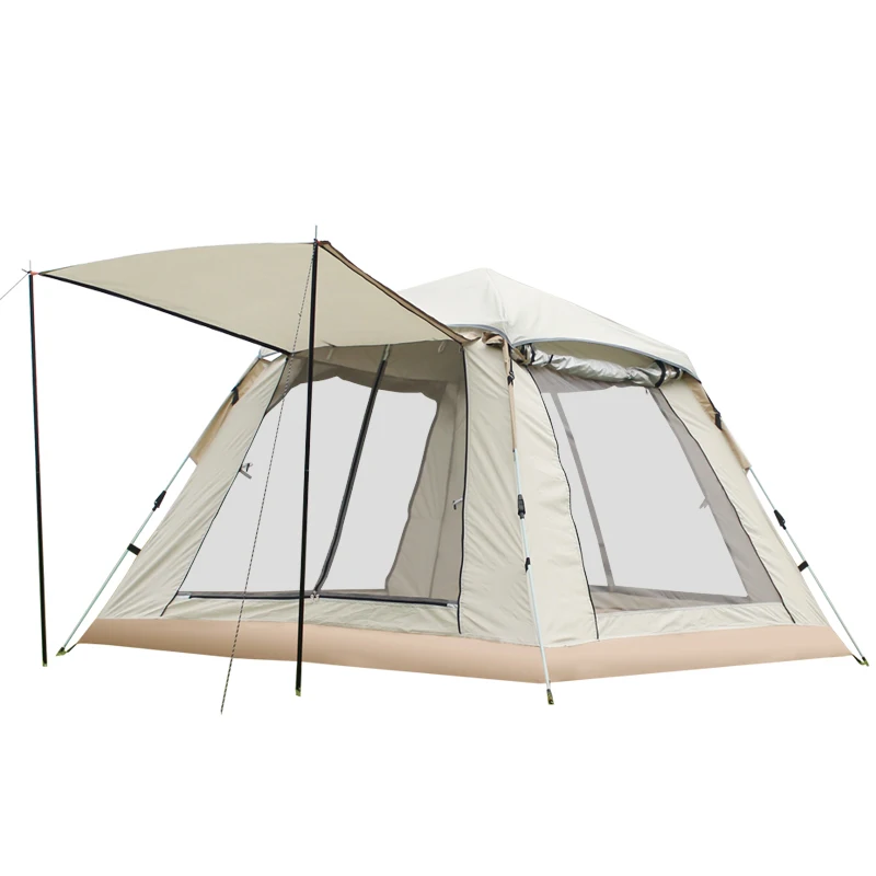 large door and window four corner tent fully automatic quickly open  tent rain proof fabric 210D oxford cloth wind resistant
