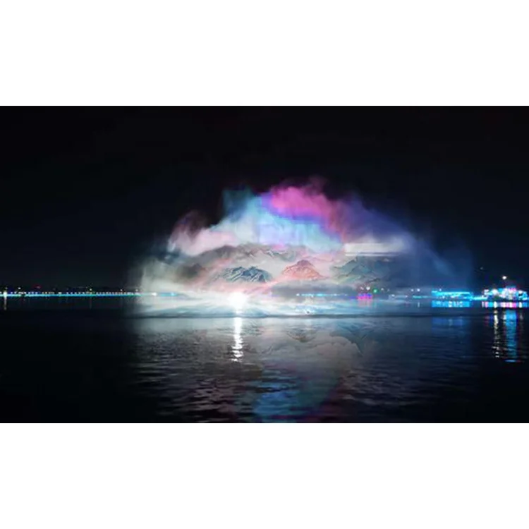 Outdoor Using Graphic Water Curtain Movie 3D Hologram Water Screen Fountain for Projection