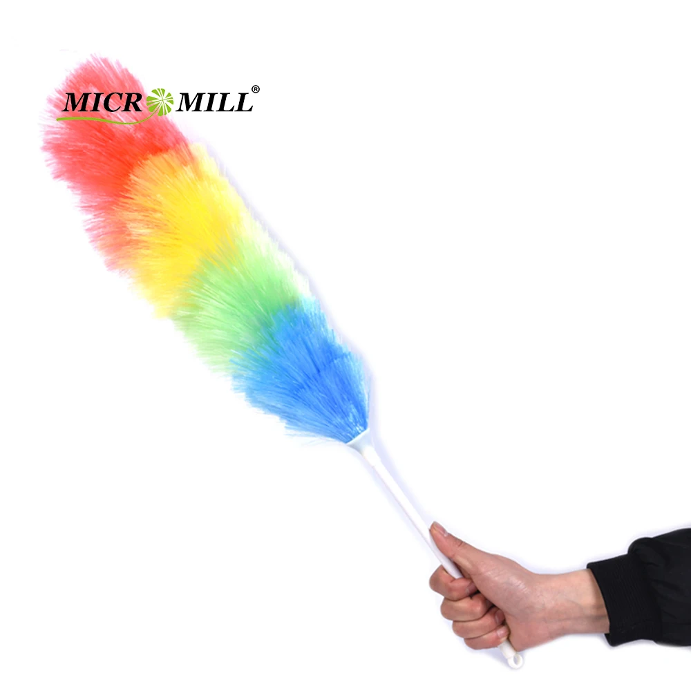 Household PP fiber plastic handle magic cleaning rainbow static cling Duster