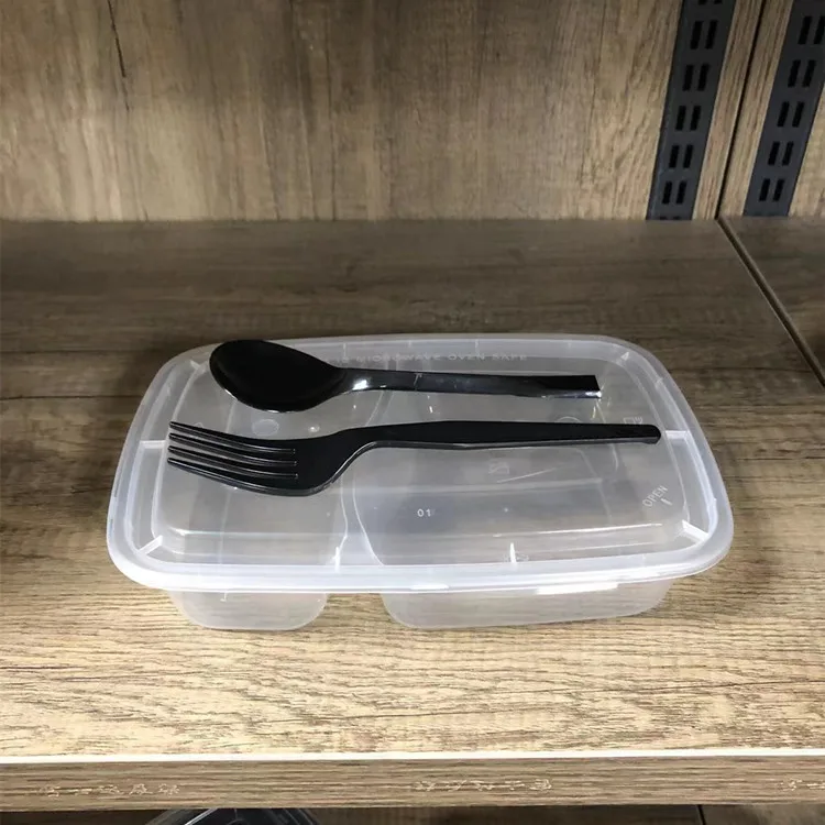 American style 2 compartments food box with lid